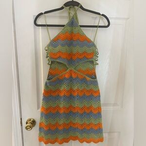 Crochet Halter Dress Cover Up